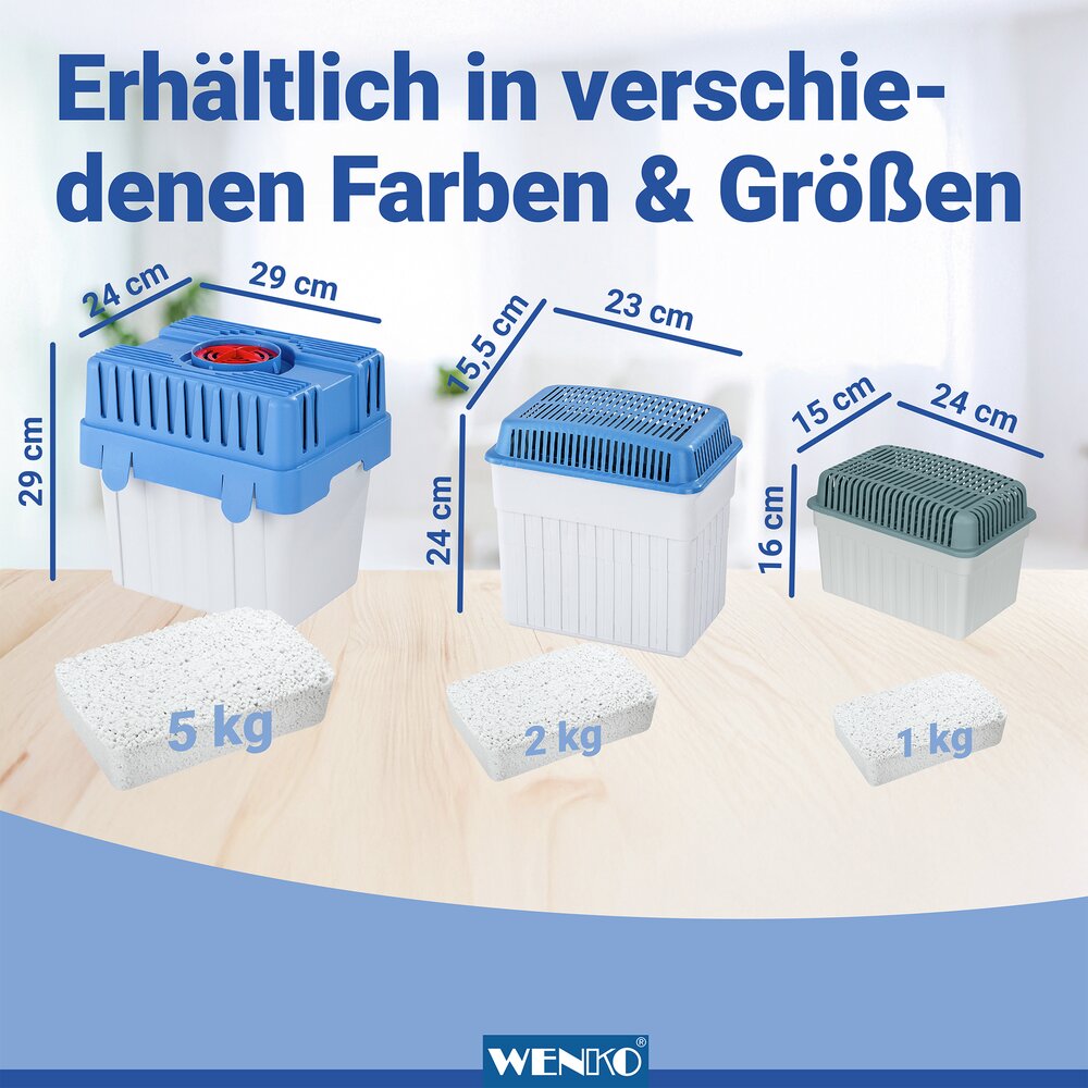Luchtontvochtiger 1 kg grijs