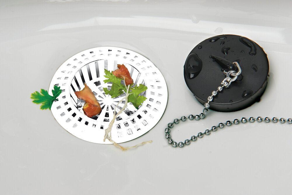 Abfluss-Sieb Weiß, 4er Set