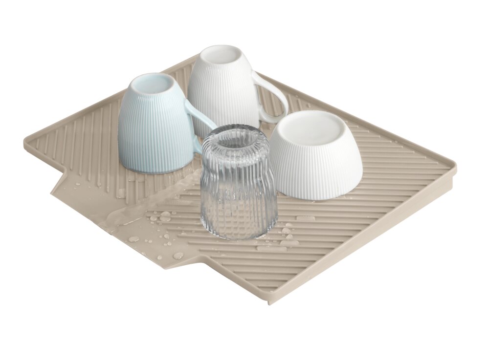 Afwateringsmat Mod. Nelia, beige, kunststof, 34x40x3 cm