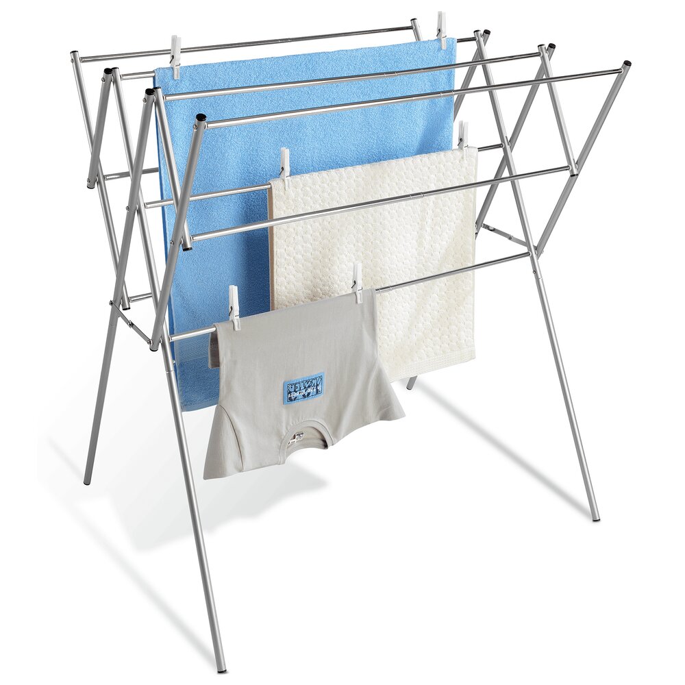 Teleskop-Wäscheständer Edelstahl  Edelstahl rostfrei