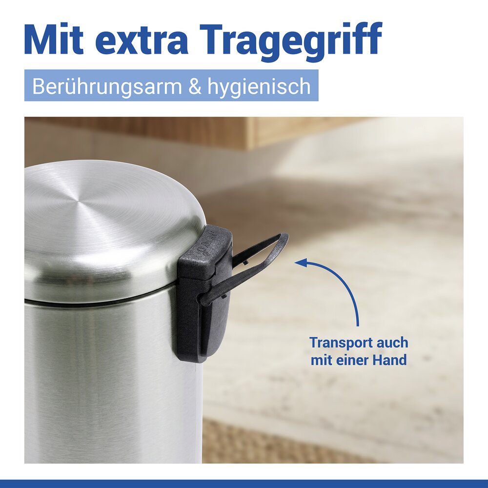 Treteimer Mod. Leman, Edelstahl matt 3 ltr.  Edelstahl, 3 Liter