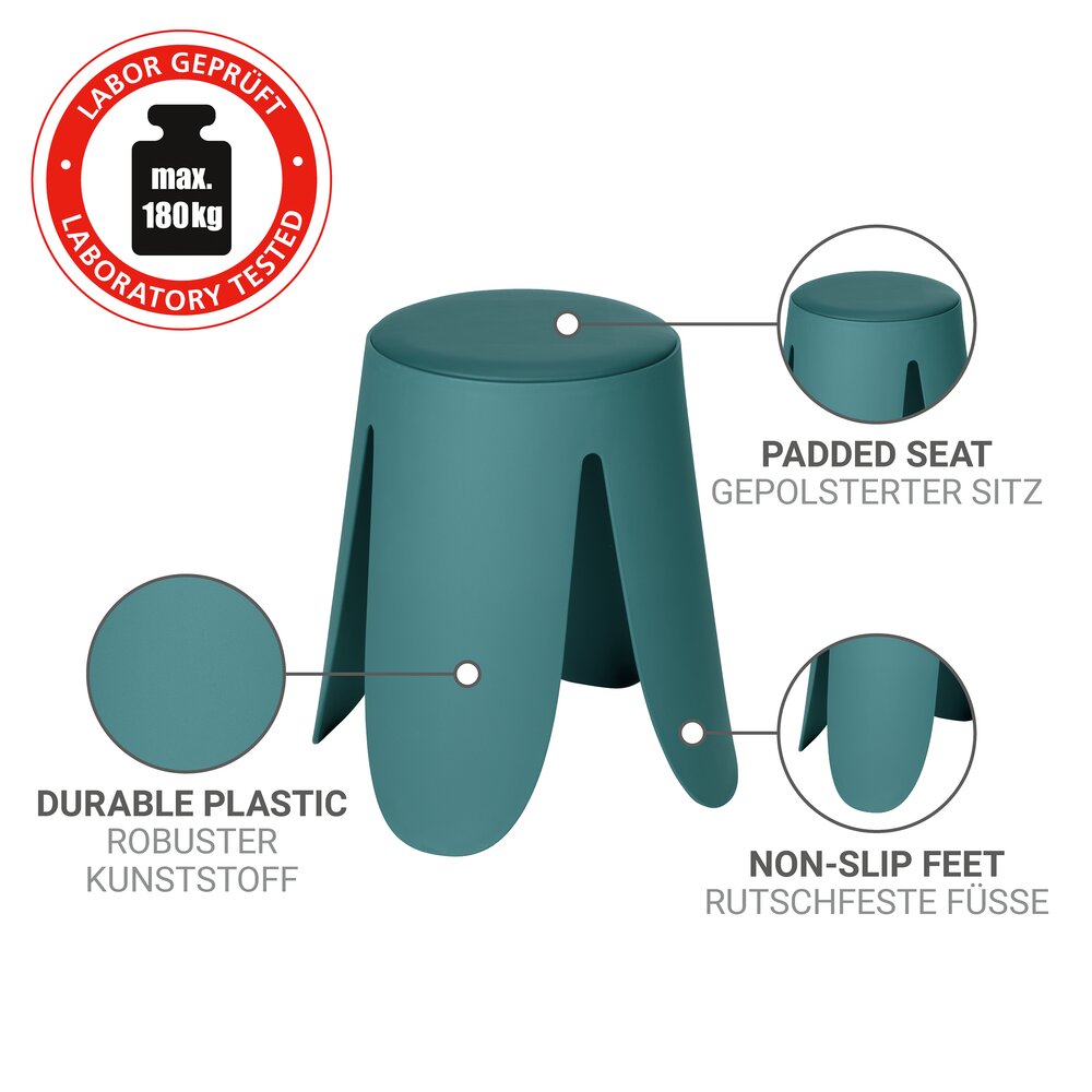 Badhocker Mod. Comiso Petrol matt  belastbar bis 180 kg