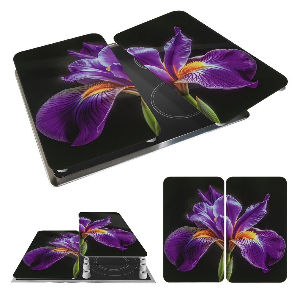 Herdabdeckplatte Universal Mod. Iris, 2er Set  für alle Herdarten geeignet