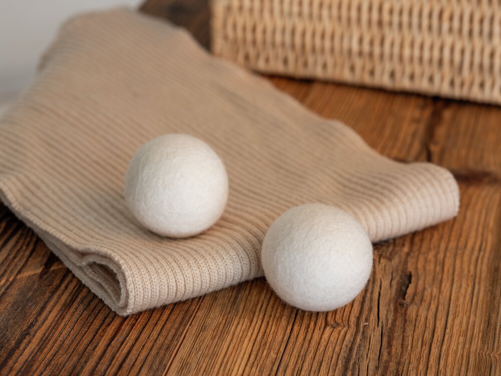 Wollen droogballen Wolly, set van 2