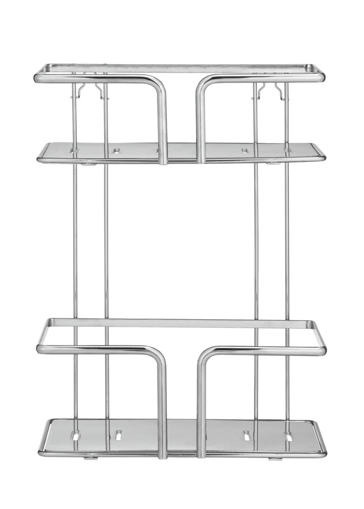 Roestvrij stalen wandplank Termoli 2 planken