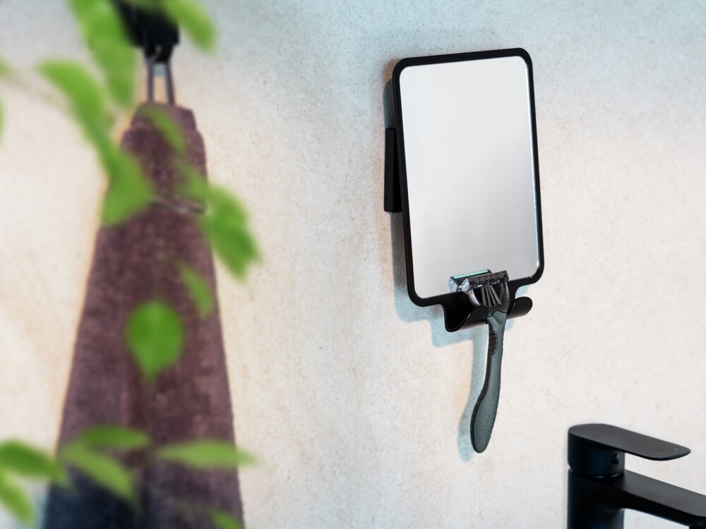 Vacuum-Loc® anticondensspiegel Quadro Zwart