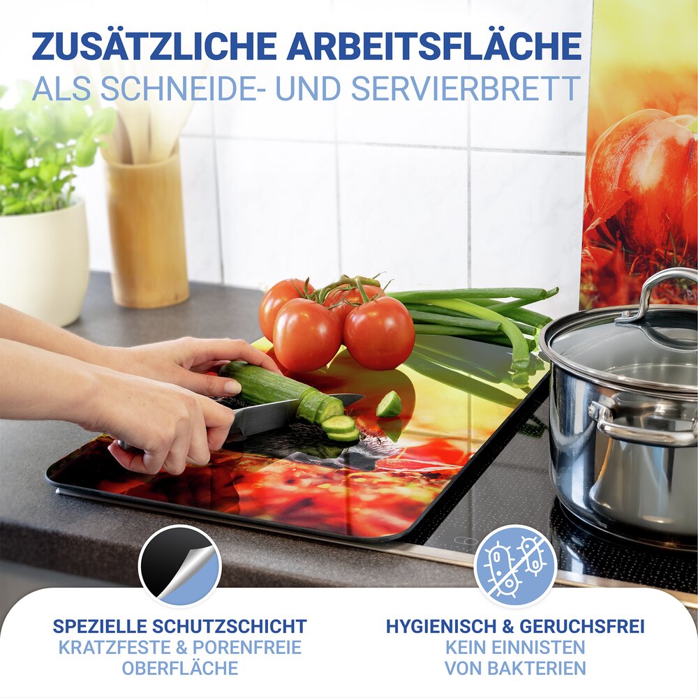 Herdabdeckplatte Universal Mod. Herbst, 2er Set  für alle Herdarten geeignet