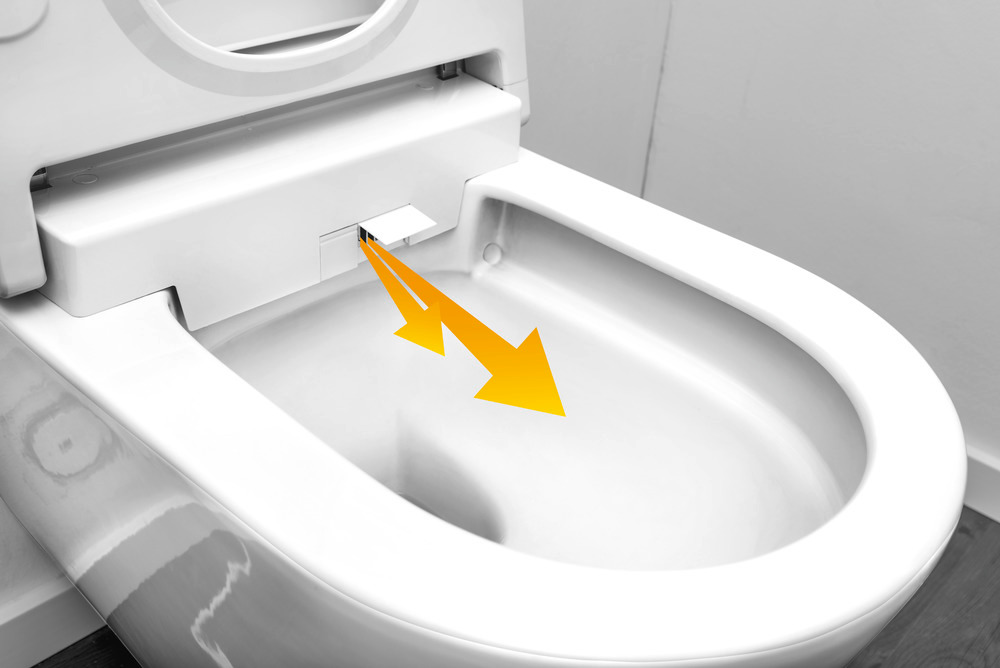 Smart Toilet  Toilettensitz mit randloser Keramik und vielen Funktionen