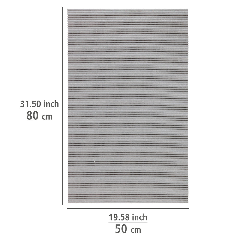 Badematte Grau, 50 x 80 cm  Weichschaummatte