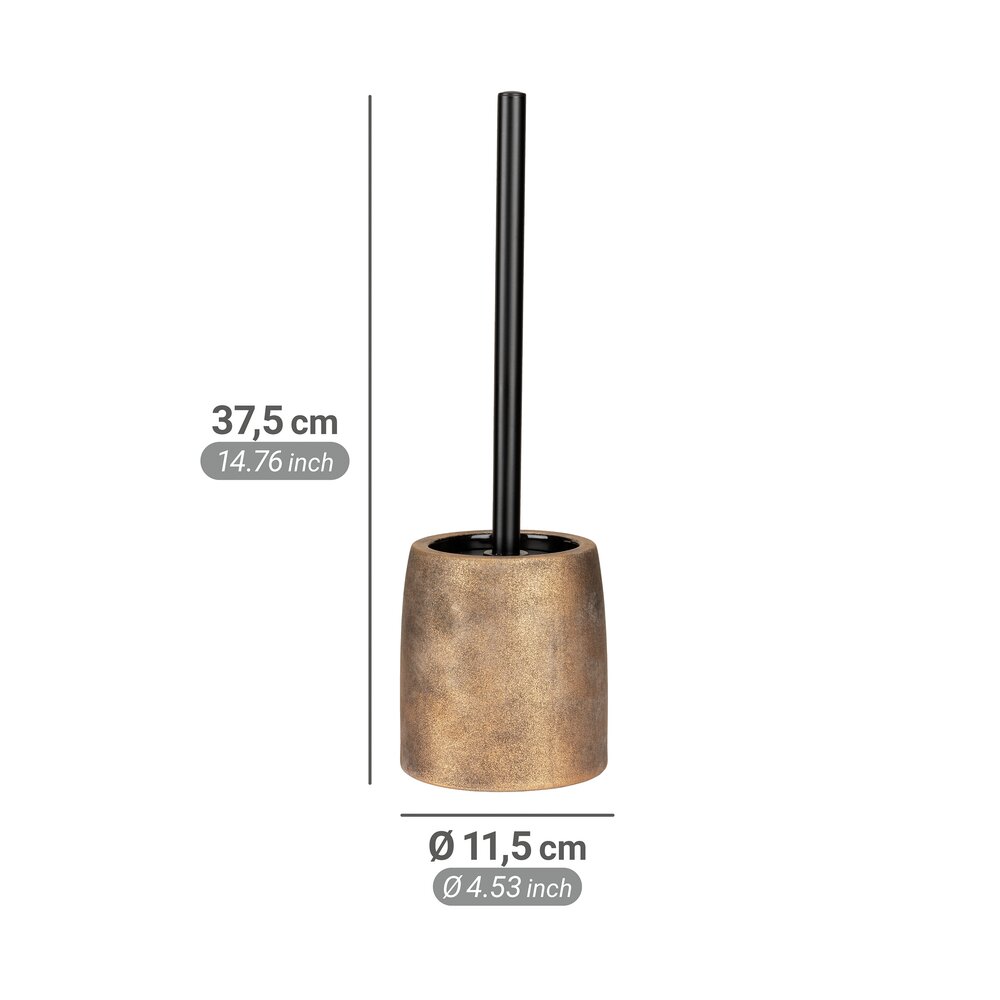 WC-Garnitur Mod. Tremea, bronze, keramik, edelstahl, 11,5x37,5 cm  inklusive flexibler Kunststoffabdeckung