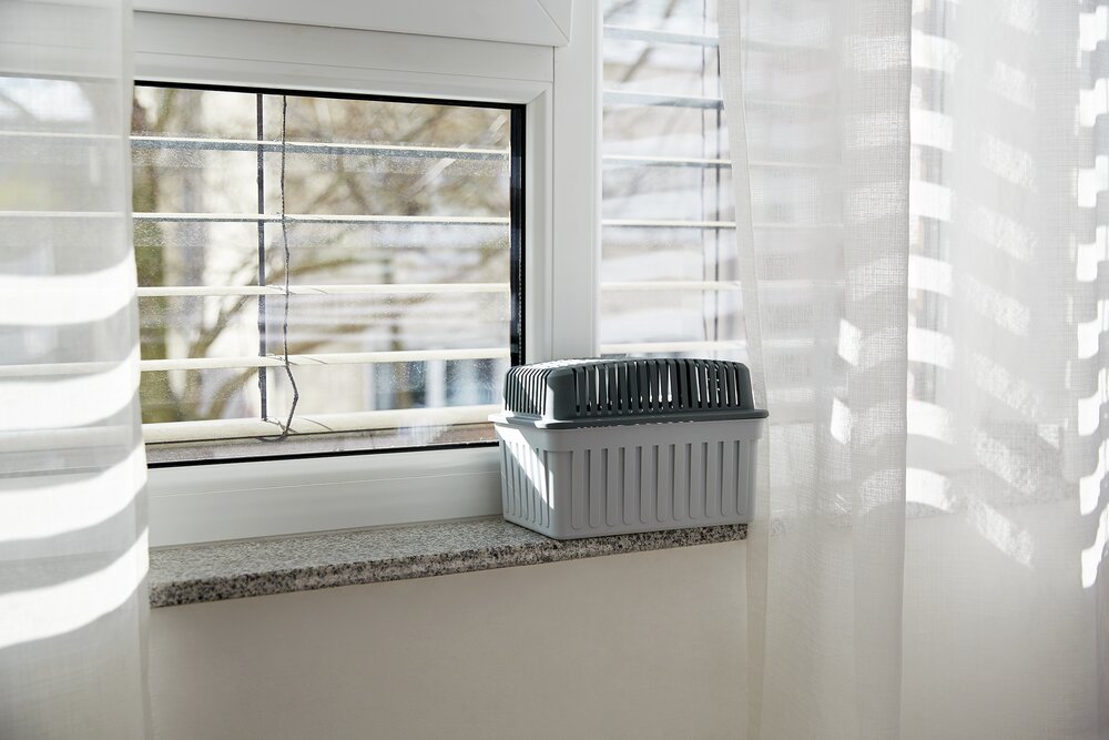 Déshumidificateur d'air 1kg, absorbeur d'humidité, 23x15x15 cm, Gris