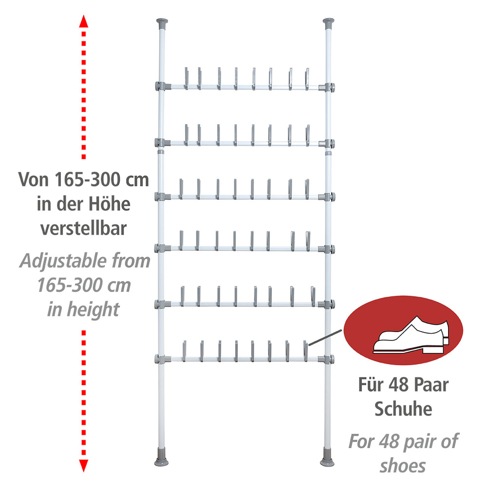 Teleskop-System Mod. Herkules Shoes  für 48 Paar Schuhe