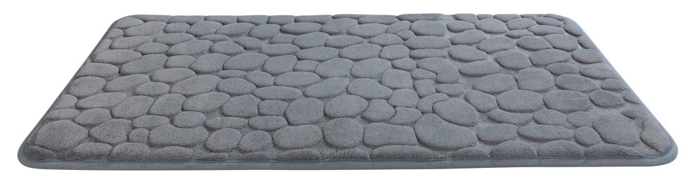 Badteppich Memory Foam Mod. Pebbles Grau  50 x 80 cm