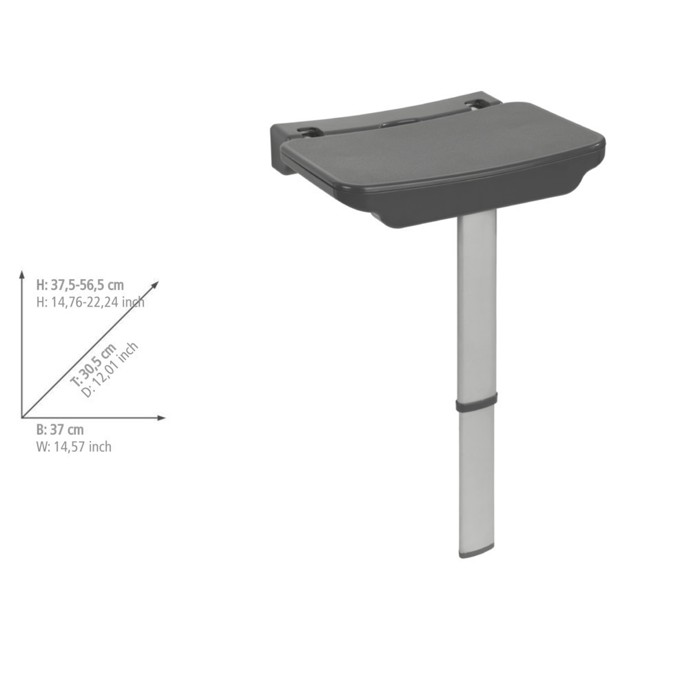 Duschklappsitz Mod. Secura Premium  120 kg Tragkraft