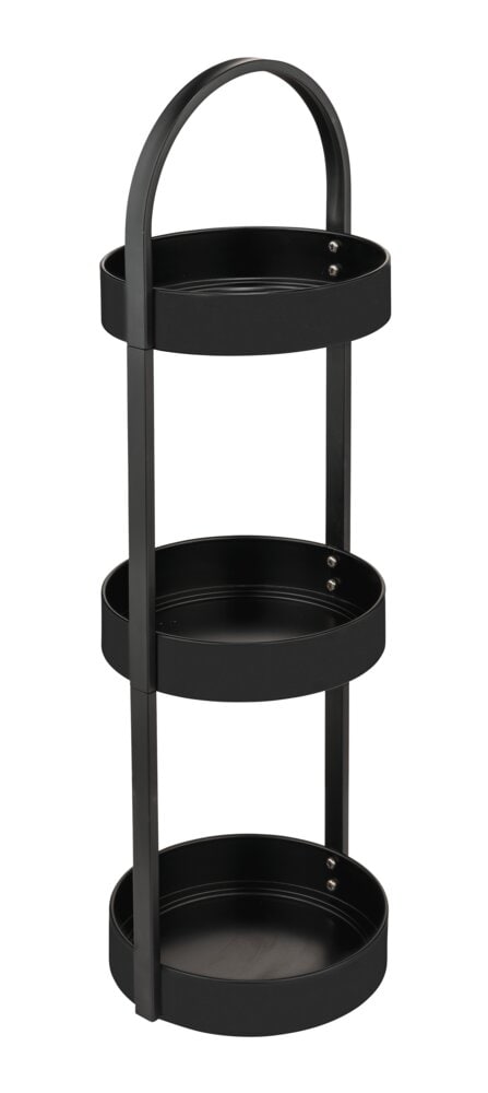 Badregal Mod. Dongo Schwarz matt, 3 Etagen besonders für Nischen geeignet