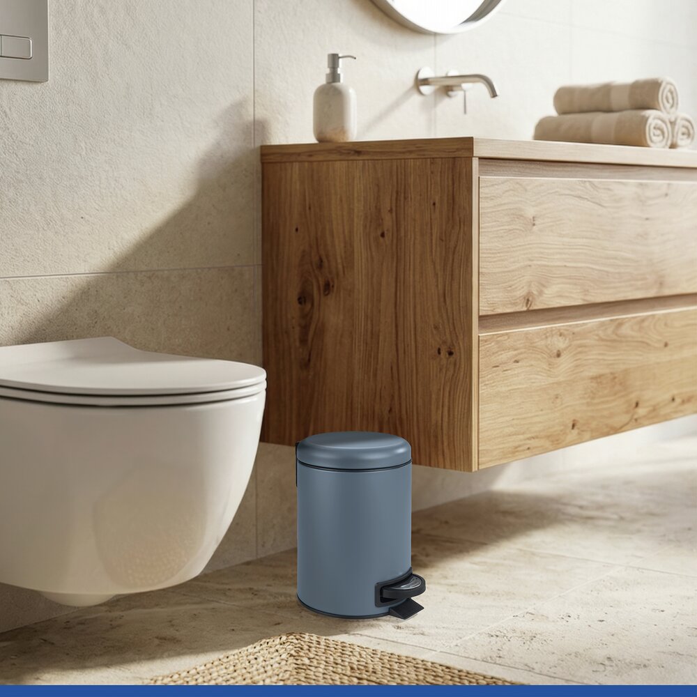 Kosmetik-Treteimer Mod. Leman Slateblue 3 L  mit herausnehmbarem Einsatz