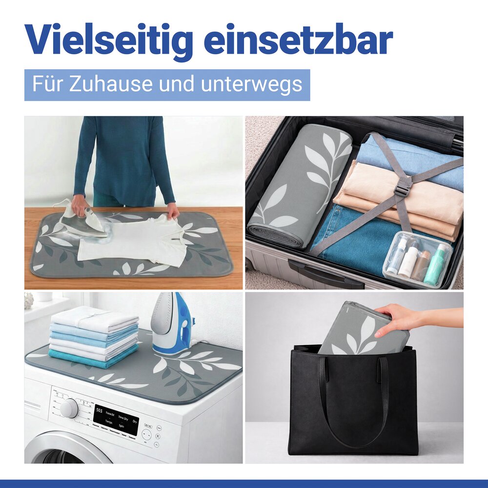 Bügeldecke Mod. Premium, 130 x 65 cm  mit Hitzereflexion, bis zu 60 % Zeitersparnis