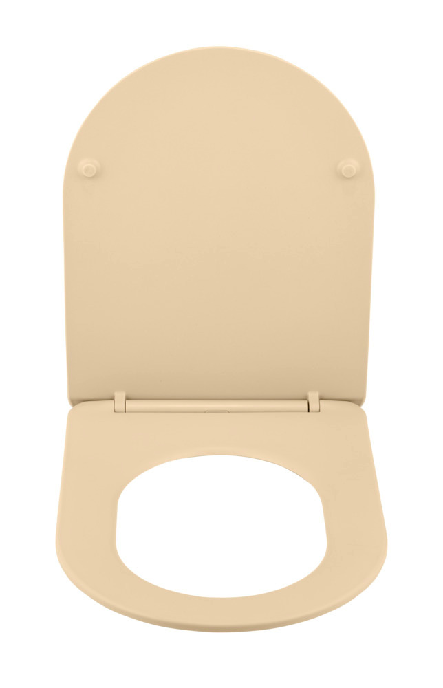 WC-Sitz Mod. Galati Beige matt  aus Duroplast, Soft-Touch-Effekt