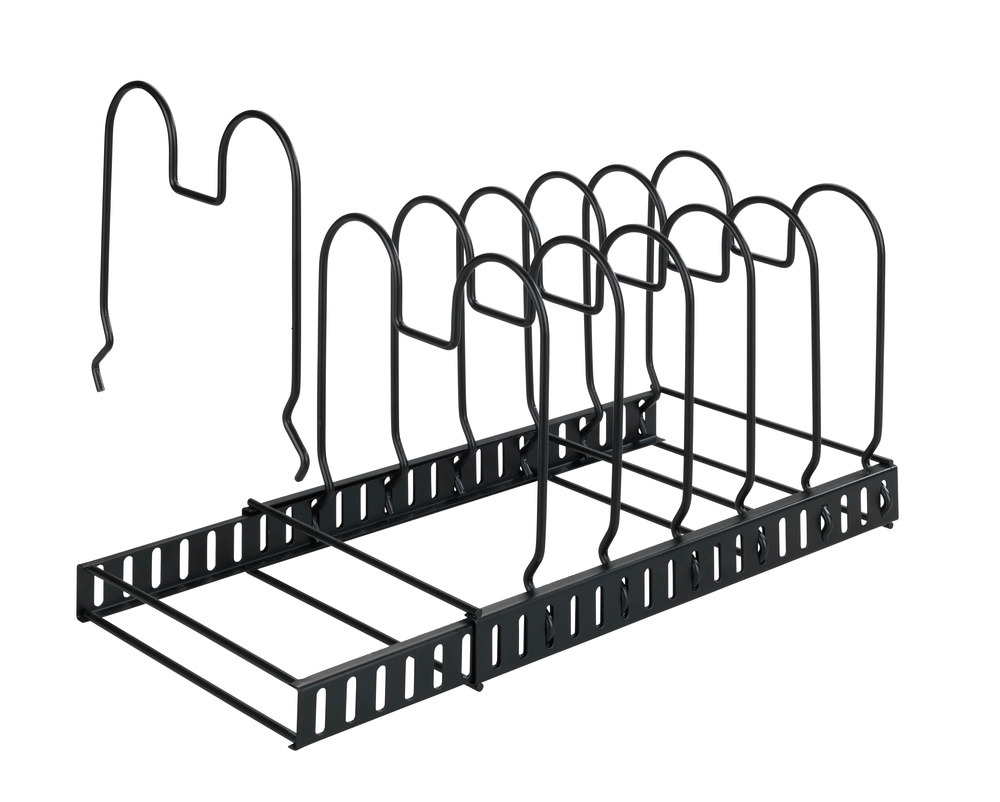 Deckel- und Pfannenhalter  ausziehbarer Geschirrständer für Deckel und Pfannen