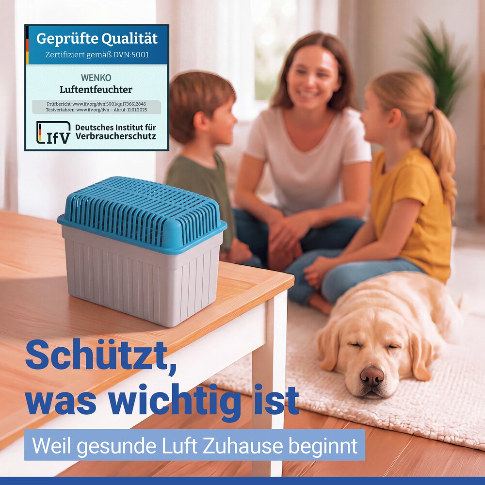 Luchtontvochtiger 1 kg blauw