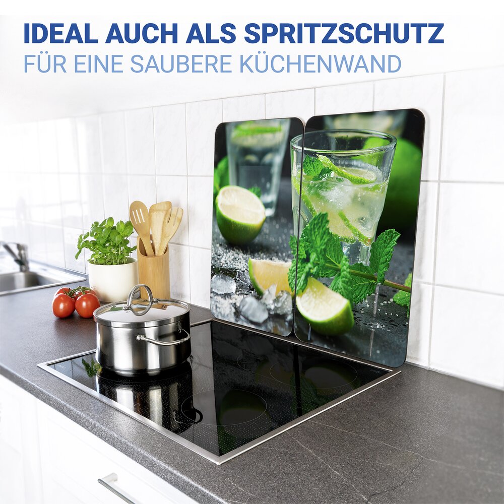 Plaque de Recouvrement Universelle Mod. Mojito, set de 2  pour tous les types de cuisinières