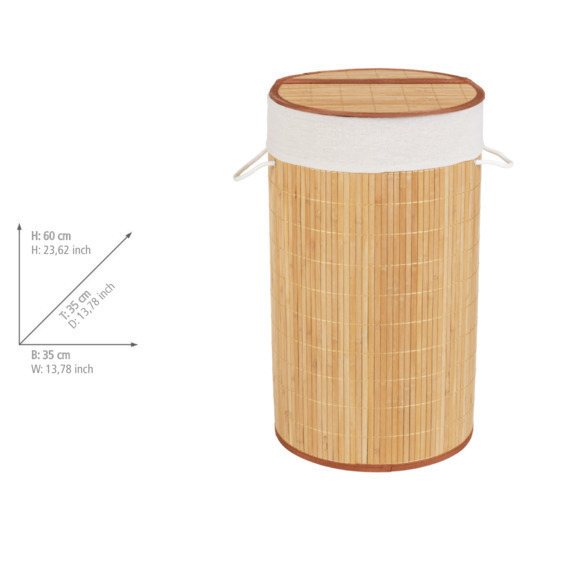 Wäschetruhe Mod. Bamboo Natur  Wäschekorb, 55 l