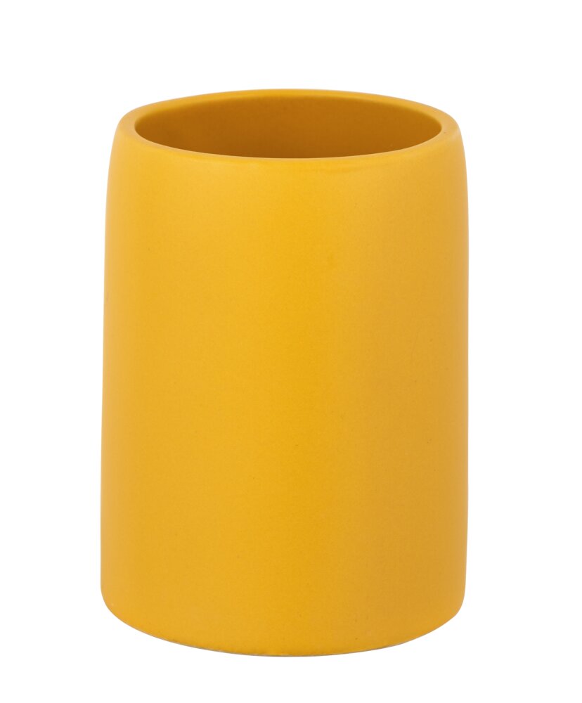 Keramik Bad-Accessoire Set Mod. FUNO, Gelb  3-teilig