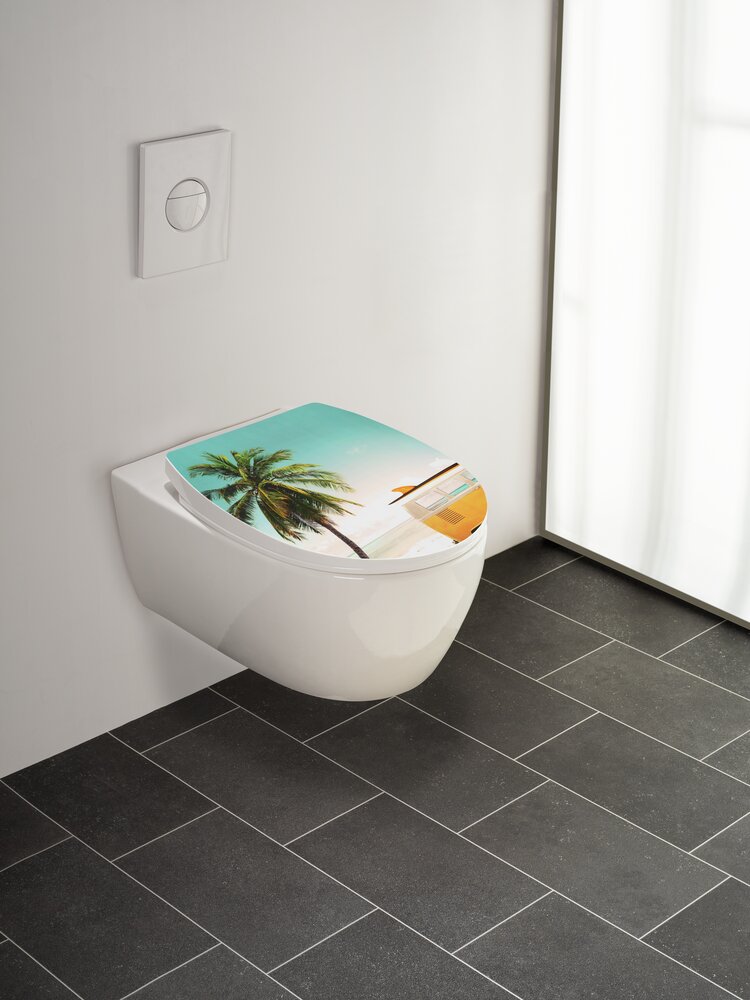 WC-bril Mod. Corbara, veelkleurig, thermoplastisch, 36,5x45 cm