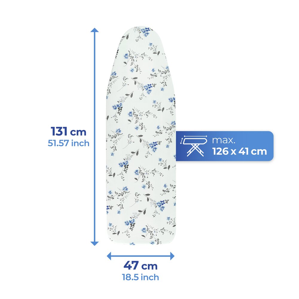 Housse de repassage Céramique M FLORAL bleu