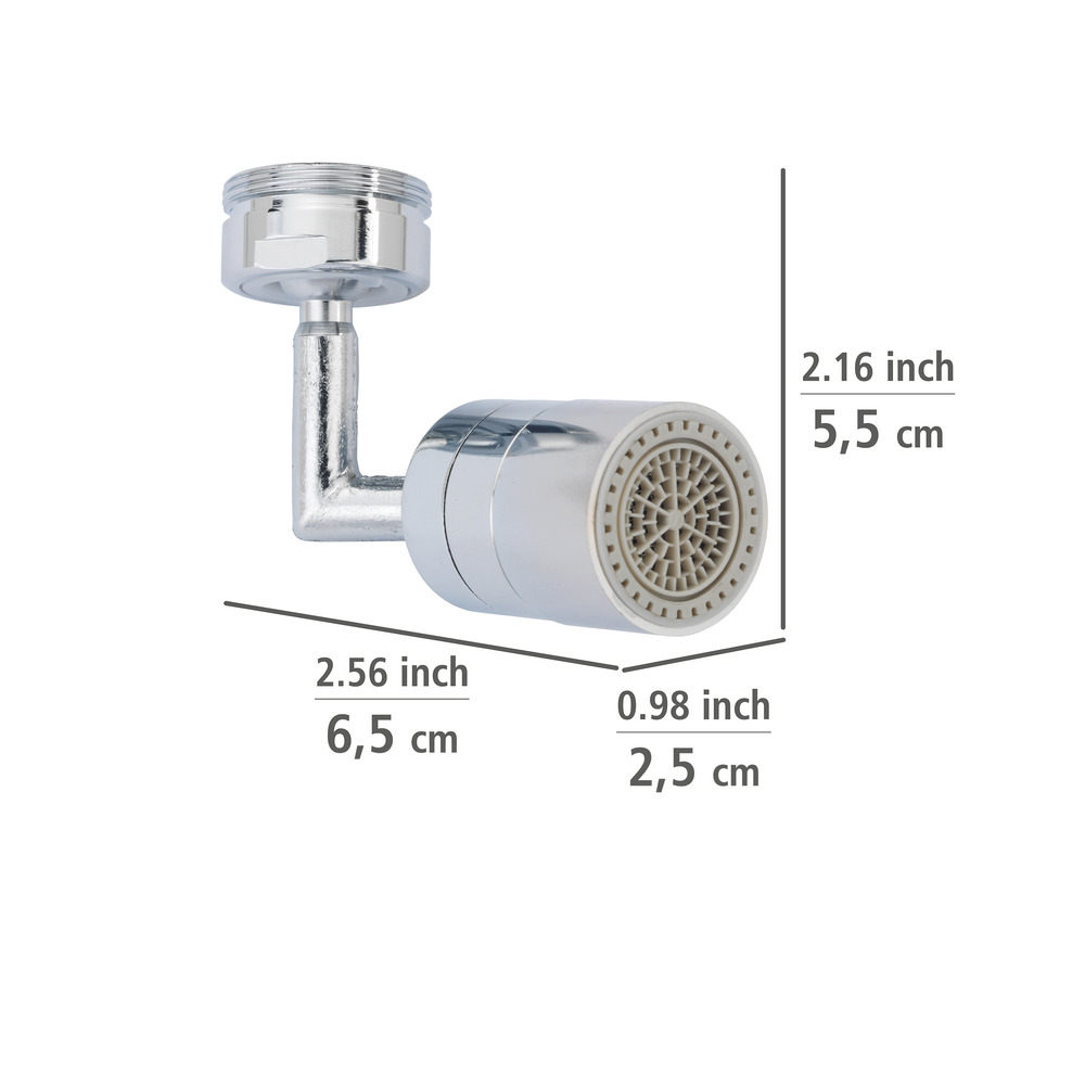 Strahlregler  mit 2 verschiedenen Strahlarten, wassersparend