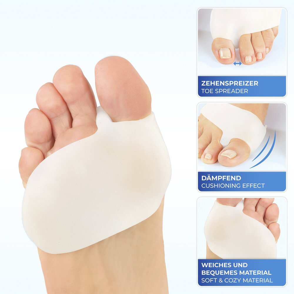 Hallux Gel-Schutz 2in1, 2 Paar  schützt vor Reibung und Druck