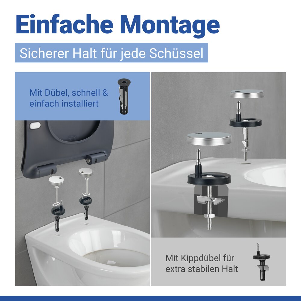 Toiletbril Mod. Sedilo Matgrijs