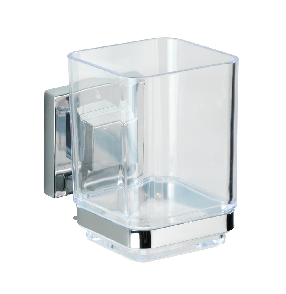 Vacuum-Loc® Edelstahl Zahnputzbecher Mod. Quadro  Befestigen ohne bohren