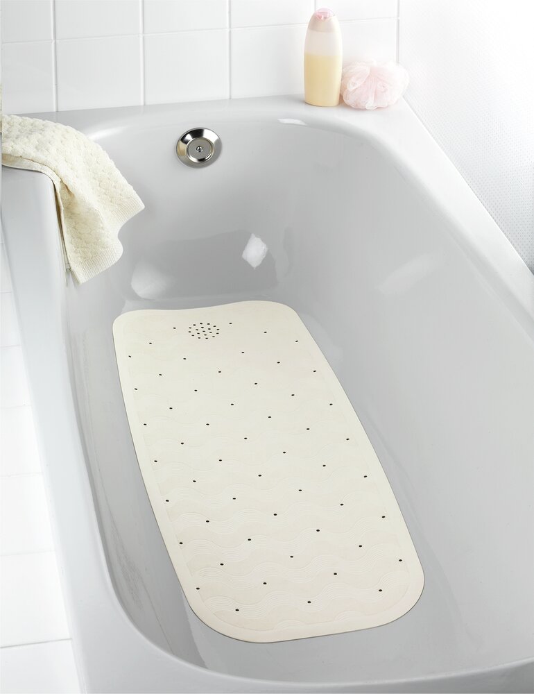 Wanneneinlage Mod. Natur-Kautschuk beige  37 x 90 cm