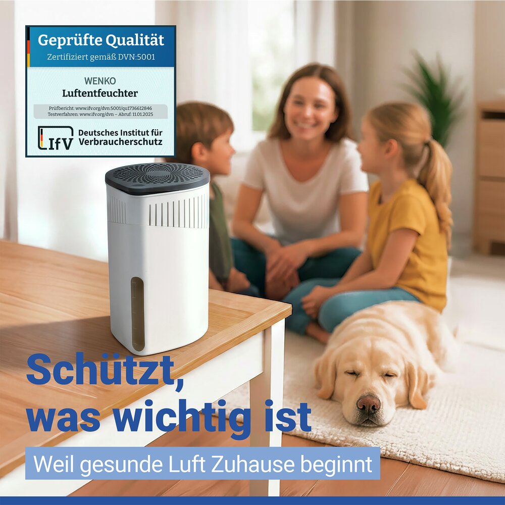 Déshumidificateur d'intérieur Drop 1000 g blanc  diminue l'humidité de l'air