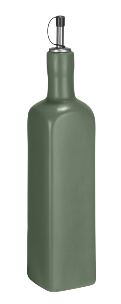 Ölspender Mod. OLIVIA, grün, Keramik, edelstahl, 0,6L, 6,5x30,5x6,5 cm  ideal für stilvolle Küchen