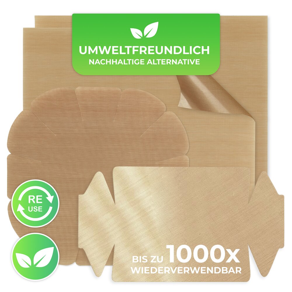 Antihaft-Backform-Zuschnitt, 4tlg  mehrfach wiederverwendbar