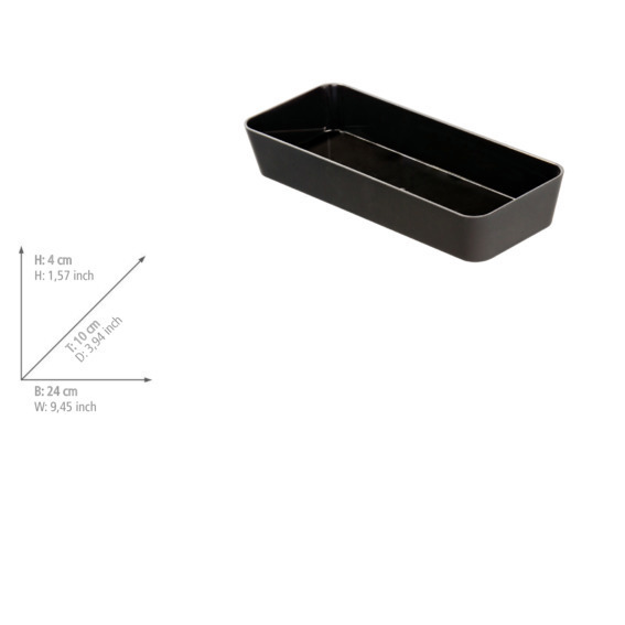 Ablage Mod. Gom Black  mit Soft-Touch Beschichtung