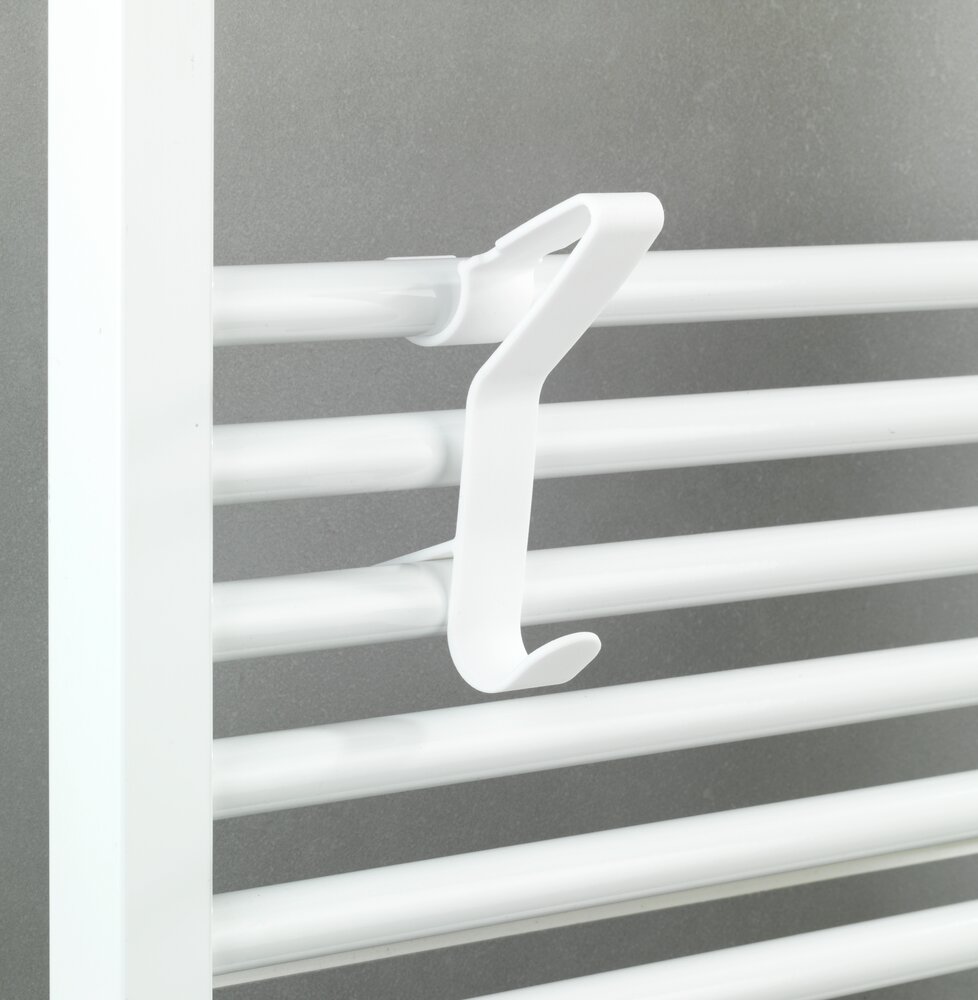 Crochet pour radiateur sèche-serviettes universel Flexi  matière plastique souple