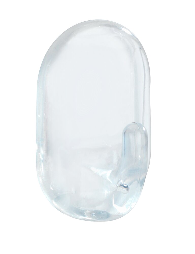Ovalhaken mittel transparent 3er