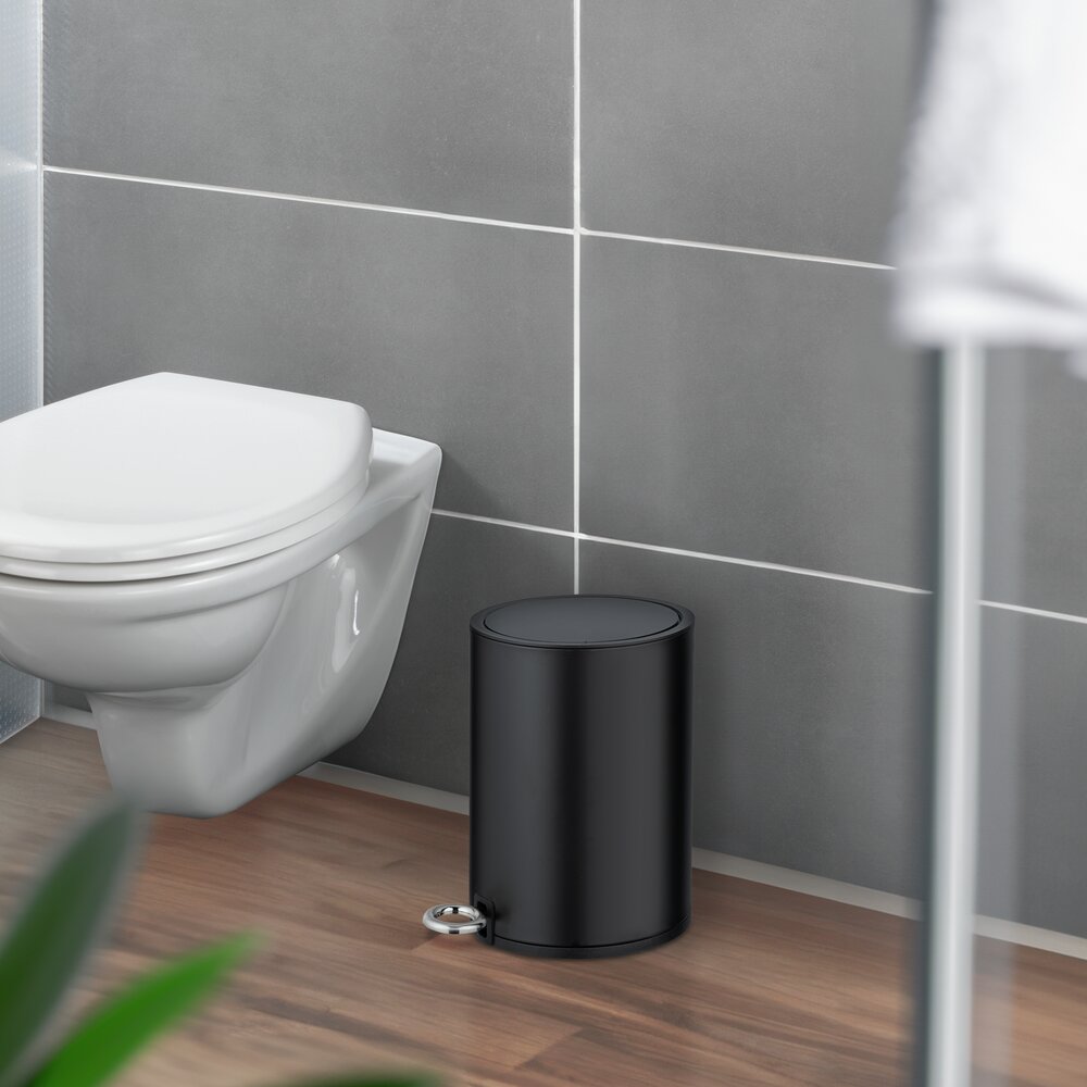 Poubelle à pédale Monza Easy-Close Noir mat  3 l