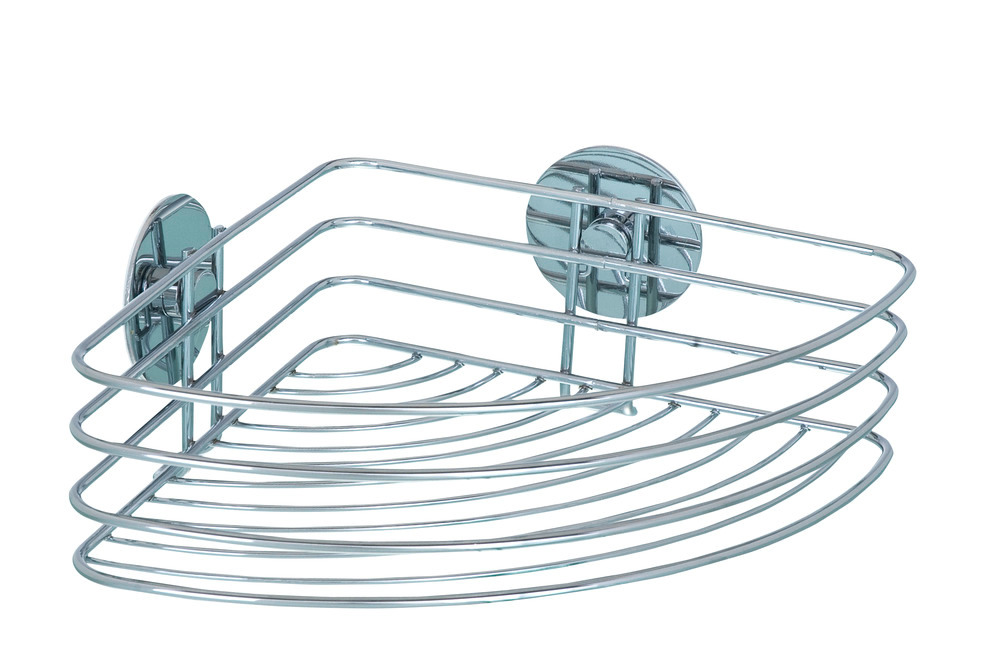 Turbo-Loc® Eckablage, Befestigen ohne bohren  aus hochglanzpoliertem, verchromtem Stahl