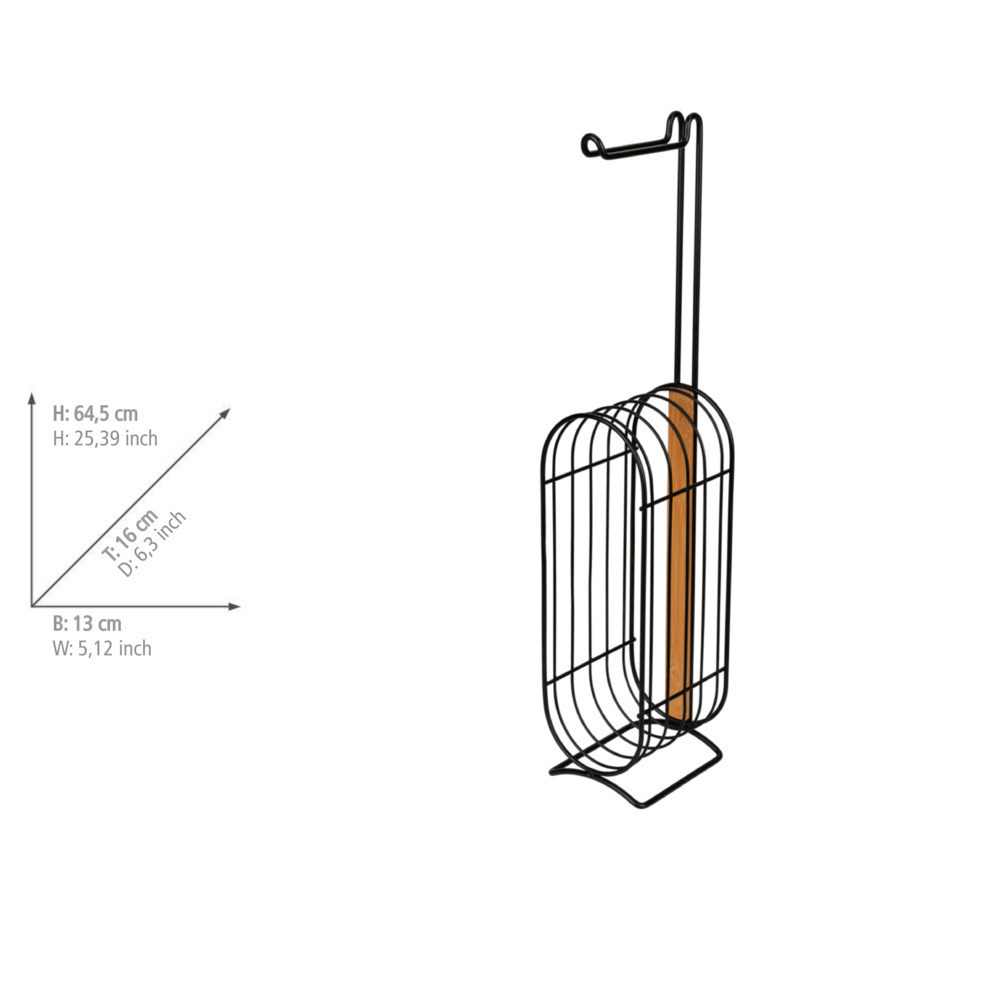 Stand Toilettenpapierhalter Mod. Brendola  mit Ersatzrollenhalter