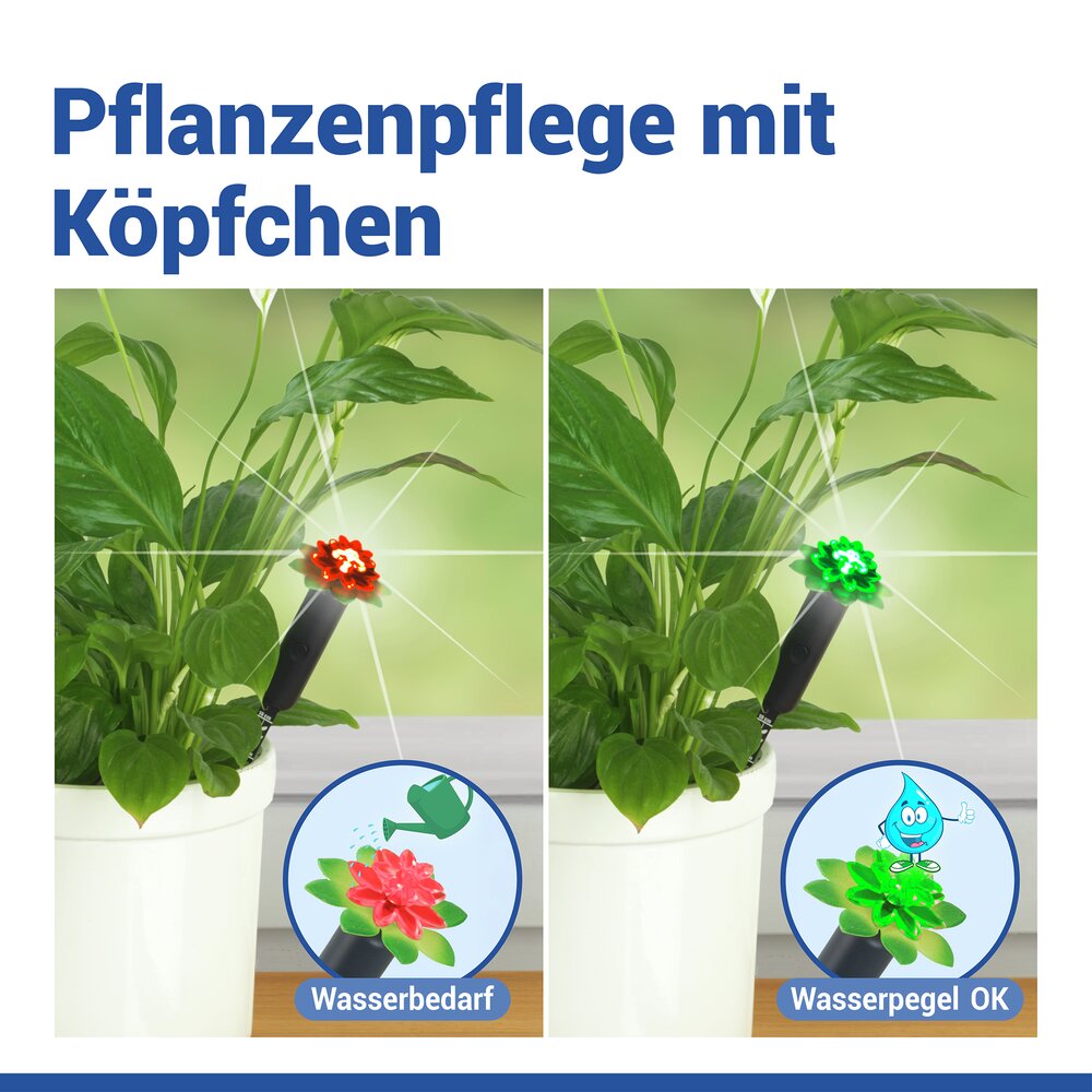LED Feuchtigkeitsmesser für Pflanzen  Boden-Feuchtigkeitsmesser mit Ampelsystem