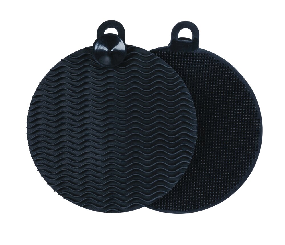 Silikon Spülschwamm Mod. Soft Schwarz 2er Set  Geschirrschwamm mit feiner Noppenstruktur