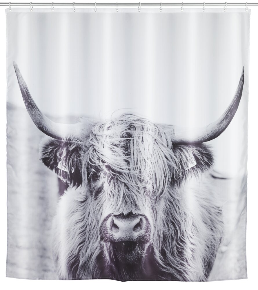 Rideau de douche original, waterproof,  rideau de douche 180x200 cm, Yak, polyester  Textile (Polyester), 180 x 200 cm, lavable