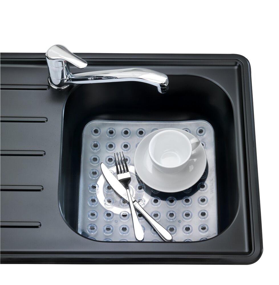 Spülbeckeneinlage Mod. Kristall EckigTransparent  schützt vor Kratzern an Geschirr und Spülbecken