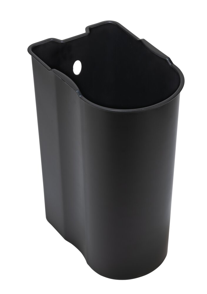 Poubelle à pédale Mod. Lara 10L, noir, métal, plastique, 31x39x18 cm  mécanisme easy-close, fermeture silencieuse