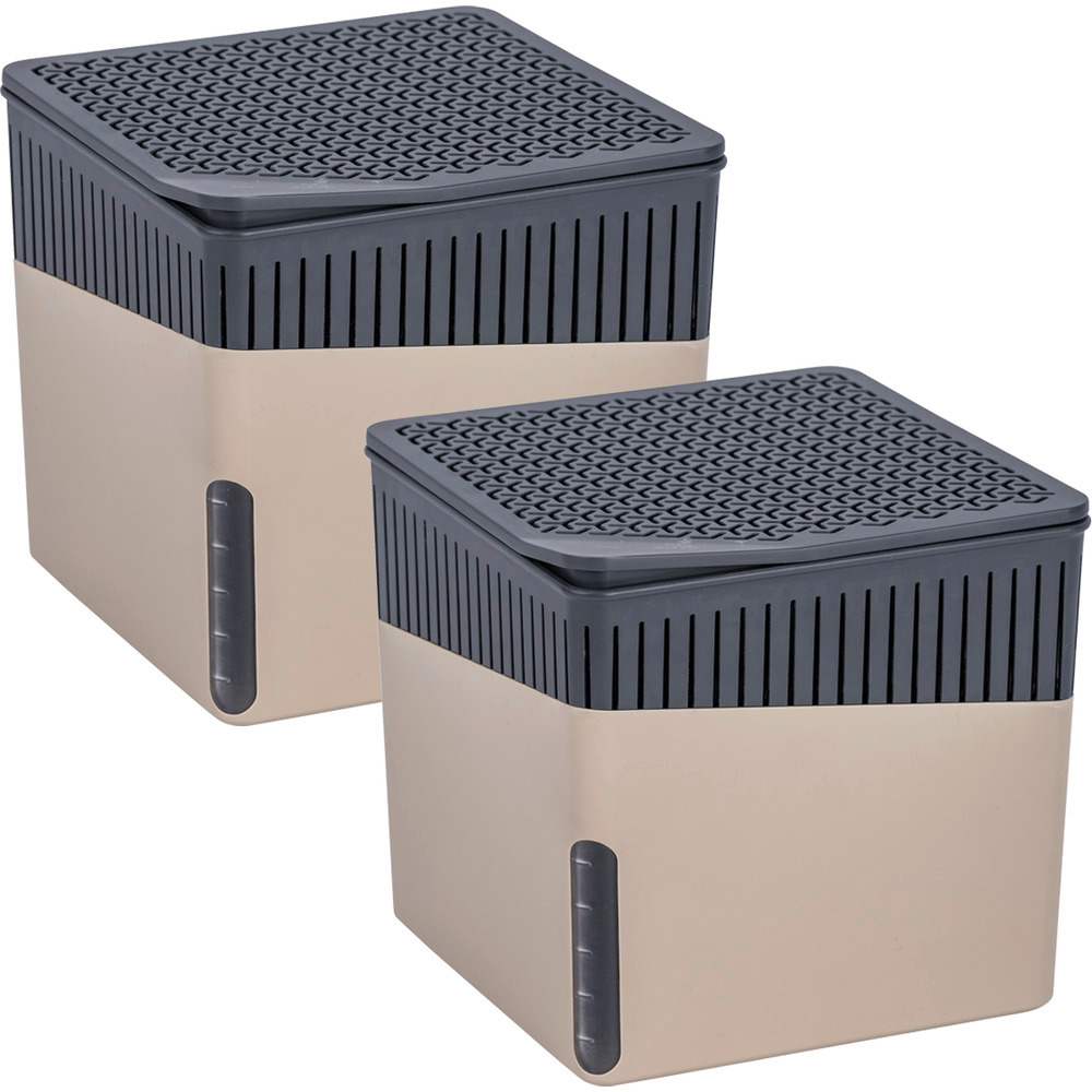 Raumentfeuchter Mod. Cube Beige 1000 g, 2er Set  Luftentfeuchter