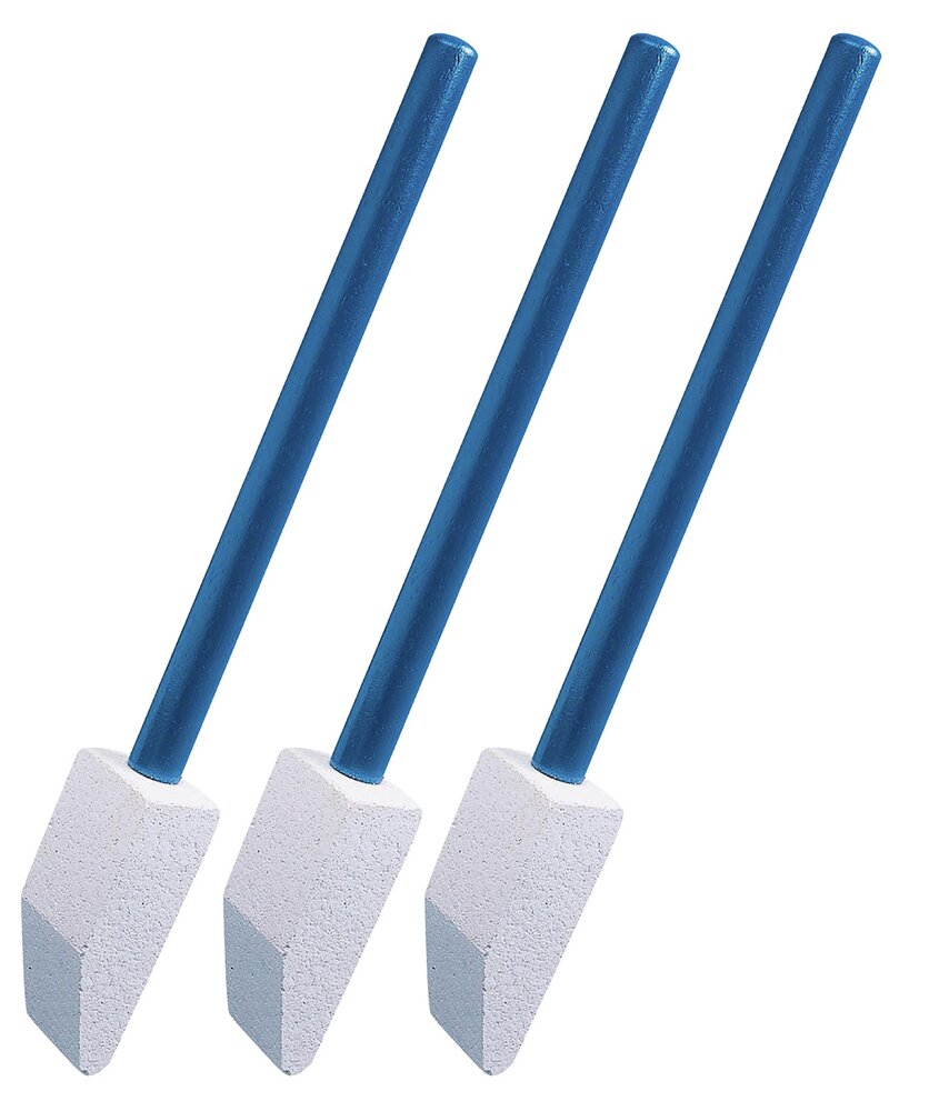 Toilettenreiniger Spezial, 3er Set  mit abgeschrägten Bimsstein und Holzgriff
